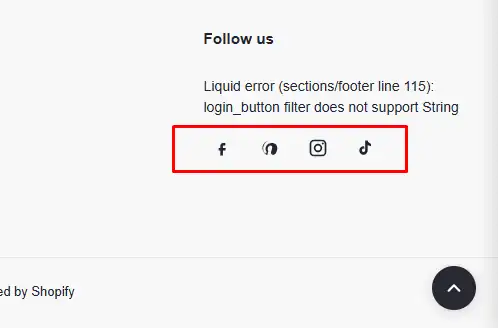 Placeholder: Header with social media icons